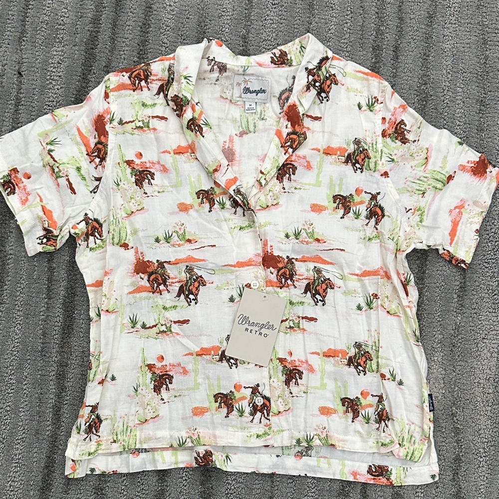 Wrangler Retro Western Horse Print Shirt